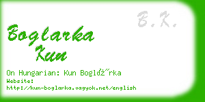 boglarka kun business card